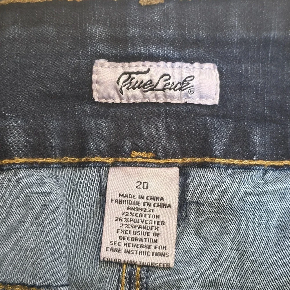 True Luck Women's Flare Mid-Rise Denim Blue‎ Jeans Size 20 NWT